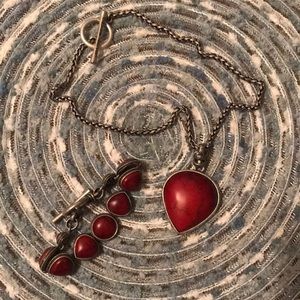 Bracelet and necklace.